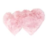 Xinsheinelry Alfombras Amor Doble Forma de Corazón Fluffys Alfombras de Piso Chica Peluches Silla de Color Sólido Funda de Sofá Dormitorio Decoración del Hogar Alfombras Dobles en Forma de Corazón