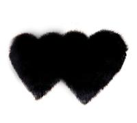 Xinsheinelry Alfombras Amor Doble Forma de Corazón Fluffys Alfombras de Piso Chica Peluches Silla de Color Sólido Funda de Sofá Dormitorio Decoración del Hogar Alfombras Dobles en Forma de Corazón