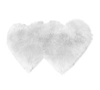 Xinsheinelry Alfombras Amor Doble Forma de Corazón Fluffys Alfombras de Piso Chica Peluches Silla de Color Sólido Funda de Sofá Dormitorio Decoración del Hogar Alfombras Dobles en Forma de Corazón