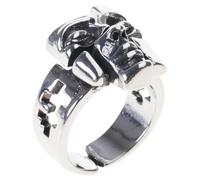 Xinsheinelry Anillo de personalidad con adornos de aleación resistente con detalles exquisitos para un aspecto llamativo y detalles grabados