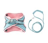 Xinsheinelry Arnés para gatos y perros con correa de plomo, chaleco ajustable, arnés transpirable, tira reflectante para perros pequeños, gatos, arnés de aire acondicionado, a prueba de escapes