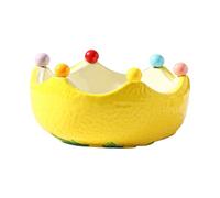 Xinsheinelry Bandeja de cerámica con Forma de cítricos con 6 Tenedores de Frutas para Fiestas, Comedor y Cocina, Elegante Juego de Cuencos para Frutas y Frutos Secos