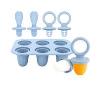 Xinsheinelry Bandeja para Cubitos De La Dentición del Bebé Moldes Silicona 6 Cavidades Golosinas Heladas Y Encías Calmantes Materiales Calidad Alimentaria Diseño Fácil Limpiar Bandeja