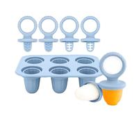 Xinsheinelry Bandeja para Cubitos De La Dentición del Bebé Moldes Silicona 6 Cavidades Golosinas Heladas Y Encías Calmantes Materiales Calidad Alimentaria Diseño Fácil Limpiar Bandeja