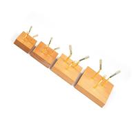 Xinsheinelry Base de madera hecha a mano con soporte de metal para la colección de cristales y piedras preciosas, planificador de cristales de madera, talla única, como se describe