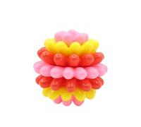 Xinsheinelry Bola de juguete masticable de goma de repuesto larga para perros grandes, promueve la higiene dental con parte externa texturizada y brillante varicolored Plan de juego canino en