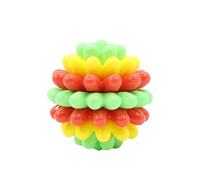 Xinsheinelry Bola de juguete masticable de goma de repuesto larga para perros grandes, promueve la higiene dental con parte externa texturizada y brillante varicolored Plan de juego canino en