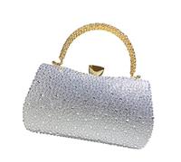 Xinsheinelry Bolso con purpurina, elegante bolso de hombro tipo bandolera, bolso para almacenamiento organizado en ocasiones de graduación, bolso de boda con funciones sociales