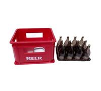 Xinsheinelry Botella Cerveza Cervezas En Miniatura A Escala 1/12 con Caja para Casas Muñecas Decoración con Life Like Designs Display Accessory