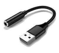 Xinsheinelry Cable Auditivo USB A 3.5 Mm HiFi Transmisión Sonido HiFi Cord Crista BURCA COMPATIBILIDAD para COMPUTADORES COMPORTADAS Y ADICITIVOS