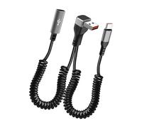 Xinsheinelry Cable USB Escalable En Con Resorte 35-150 Cm Telescópico 66W Carga Rápida Transferencia De Datos 480 Mbps Para Computadora Automóvil Cable Datos Carga Separado