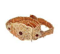 Xinsheinelry Cadena de cintura de diamantes de imitación de metal para accesorios de disfraz étnico, corsé ajustable para varios tipos de cuerpo y ocasiones formales, cadena de Oriente Medio para