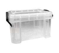 Xinsheinelry Caja de almacenamiento de transparente con con cierre, contenedor de joyería portátil para bolso de bolsillo, organización de cuentas, artículos pequeños, minicaja de