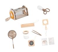 Xinsheinelry Caja de observación de madera natural con herramienta de captura de exploración de la naturaleza para niños exploradores al aire libre actividad de descubrimiento caja de observación para