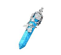 Xinsheinelry Colgante de joyería de geométrico moderno Estilos versátiles Accesorios de piedra natural hexagonal para joyería de de cono puntiagudo informal o formal