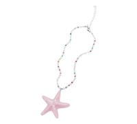 Xinsheinelry Collar con colgante de estrellas de mar, joyería de playa de verano, cadena de clavícula ligera para mujeres, estilo informal de vacaciones, collar informal en para todos los días