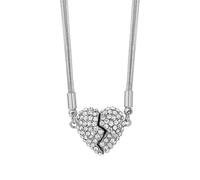 Xinsheinelry Collar con forma de corazón a hasta la clavícula, cierre magnético que garantiza seguridad y mejora la apariencia elegante, collar con forma de corazón