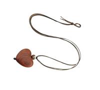 Xinsheinelry Collar de corazón de madera resistente hecho a mano con accesorios de granos naturales para mujeres, busca estilos únicos, joyería artística, joyería de madera natural, One Size, como se