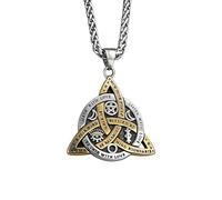 Xinsheinelry Collar de nudo Triple diosa Trinitys, cadena de clavícula de longitud ajustable con símbolos místicos, joyería grabada, collar de aleación
