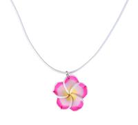 Xinsheinelry Collar tridimensional de flores con colgante de cinco pétalos, cadena de clavícula, joyería dulce, cuerda de poliuretano, joyería de moda, colgante floral, One Size, como se describe