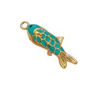 Xinsheinelry Colorido colgante de pez de aceite goteando, accesorio de joyería para manualidades, accesorios de joyería delicados para collares, bolsas de manualidades, One Size, como se describe