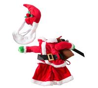 Xinsheinelry Conjunto de disfraz de gorro de Papá Noel para perro, disfraz de Navidad, festival, fiesta temática, gatos, perro, cosplay, accesorios de fiesta, traje de vacaciones
