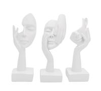 Xinsheinelry De 3 estatuas de pensadores Abstractos contemporáneos, figuritas artesanales de Resina, Adornos para Sala de Estar, estanterías, Decoraciones, Figuras de Resina de Regalo