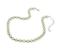 Xinsheinelry Delicado collar de cuentas de vidrio, longitud de cadena ajustable, regalo unisex, cadena de clavícula con cuentas para madre, Valentín, elegante cuello de cuentas de vidrio