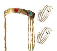 Xinsheinelry Diadema egipcia para adultos y adolescentes, color dorado, con forma de serpiente, transmisión en vivo, fiesta de Halloween