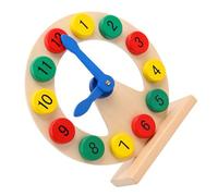 Xinsheinelry Dispositivo de enseñanza del de Madera Natural con Piezas móviles, Rompecabezas Educativo, Juguete para niños en Edad Preescolar, Reloj Colorido para niños en Edad Preescolar