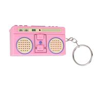 Xinsheinelry Divertido colgante de caja de música giratoria, accesorio coleccionable, vintage, pequeño grabador, textura, llavero vintage