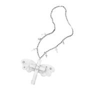 Xinsheinelry Elegante joyería gótica Collar de crucifijo alado Cadena de suéter ajustable Accesorio de joyería para uso diario Cadena de encuentro de acero inoxidable