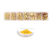 Xinsheinelry Espaciadores de diamantes de imitación de cristal, cuentas redondas vibrantes con espaciador de cristales para fabricantes de joyas y diseñadores, cuentas espaciadoras Rondelle