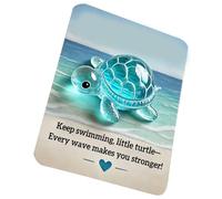 Xinsheinelry Figura de tortuga de resina en miniatura, tamaño de bolsillo, para baby shower, graduación, regalos de fiesta de niños, tarjeta de emoción para vacaciones