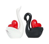 Xinsheinelry Figuras de Pareja de Gansos de cerámica, estatuas de Amantes, Ornamento, esculturas Decorativas para Decoraciones de oficinas en hogar, Estatua de Amante Coleccionable