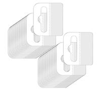 Xinsheinelry Ganchos adhesivos fuertes, pestañas colgantes adhesivas transparentes, colgadores de pared Ideal para dormitorios y alquileres, sujetadores que ahorran espacio, 200 Uds