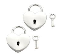 Xinsheinelry Juego de 2/4 llaveros en forma de corazón con forma de amor, candado con llavero de aleación, accesorios para joyero, Medio, como se describe, como se describe