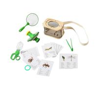 Xinsheinelry Juego de Caja de observación de Madera para Exteriores con Jaula y Pinzas, Ciencia de exploración de la Naturaleza, atrapamoscas para Aprender a atrapar Mariposas