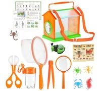 Xinsheinelry Juego de exploradores Aire Libre para niños con Receptor, Caja de observación, Pala, Herramientas de Descubrimiento de la Naturaleza científica, Caja de observación para Edades