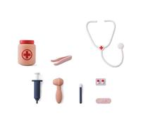 Xinsheinelry Juego de simulación de Doctor para niños, Que Contiene Estetoscopio, Estuche de Aguja, muñecos de Aprendizaje médicos transportables Finos, muñecos de actuación de Doctor