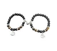 Xinsheinelry Juego elegante de 2 piezas a juego de distancia de amor para mostrar tu amor e intimidad, adecuado para varias ocasiones con cuentas, One Size, como se describe