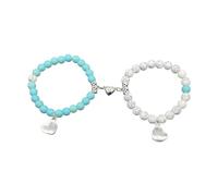 Xinsheinelry Juego elegante de 2 piezas a juego de distancia de amor para mostrar tu amor e intimidad, adecuado para varias ocasiones con cuentas, One Size, como se describe