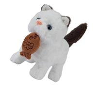 Xinsheinelry Juguete dinámico para Gatos de Peluche con función de alimentación, Ideal para diversión y Aprendizaje de jóvenes, Juguete Interactivo Realista para Gatos