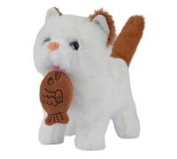 Xinsheinelry Juguete dinámico para Gatos de Peluche con función de alimentación, Ideal para diversión y Aprendizaje de jóvenes, Juguete Interactivo Realista para Gatos