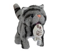 Xinsheinelry Juguete dinámico para Gatos de Peluche con función de alimentación, Ideal para diversión y Aprendizaje de jóvenes, Juguete Interactivo Realista para Gatos