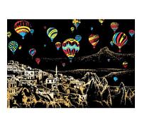 Xinsheinelry Kits Pintura Arte Rascado Creativo Decoraciones Montadas En Pared Casa Scrath Pintura Vista Ciudad del Arcoíris Pintura del Boceto