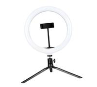 Xinsheinelry Lámpara profesional de fotografía decimétrica alimentada por USB con soporte global para teléfono, equipo de estudio de organización rápida, luz de aro de maquillaje alimentada por USB