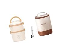 Xinsheinelry Lonchera de acero inoxidable 304 con aislamiento de doble capa, diseño a prueba de fugas, contenedor Bentos para uso escolar al aire libre, contenedor de almuerzo aislado