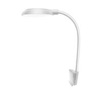 Xinsheinelry Luz LED para acuario con clip, iluminación de 360 grados, ajustable, luces blancas y azules, sin parpadeo, protege los ojos, iluminación LED con abrazaderas para encendido