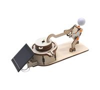 Xinsheinelry Molino de Madera con energía Solar educativa, Modelo de Escena, Proyecto científico, Juguete para niños, científicos e Ingenieros, Juguete Solar Educativo